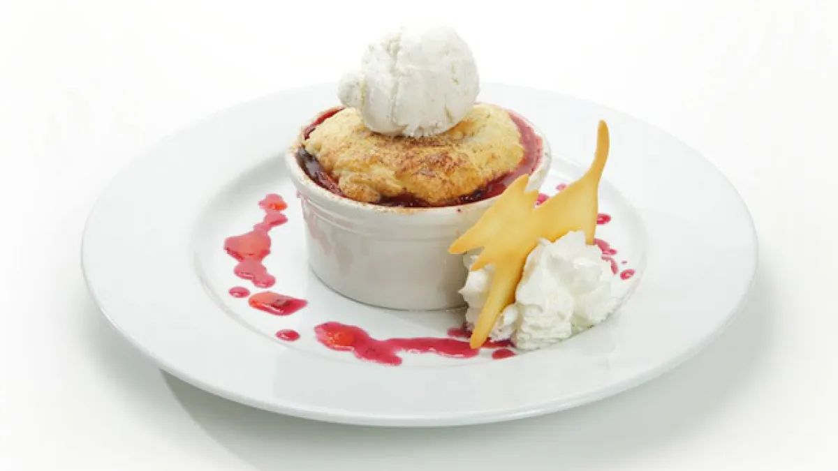 Berry Peach Cobbler